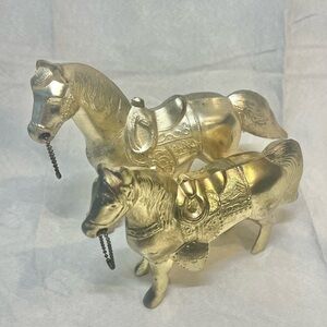 Gold Horse Figurines